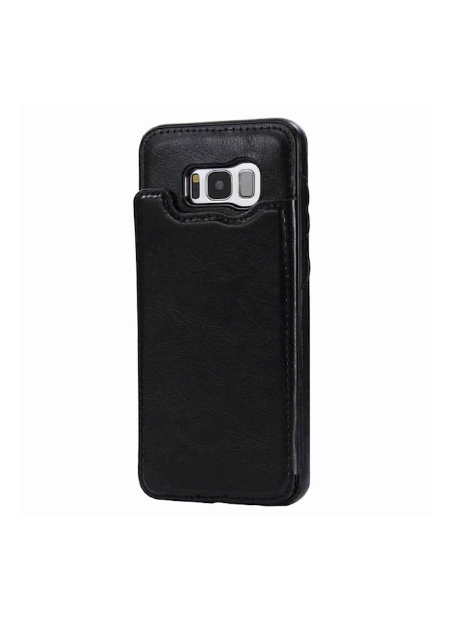 Protective Wallet Case Cover For Samsung S8 Black