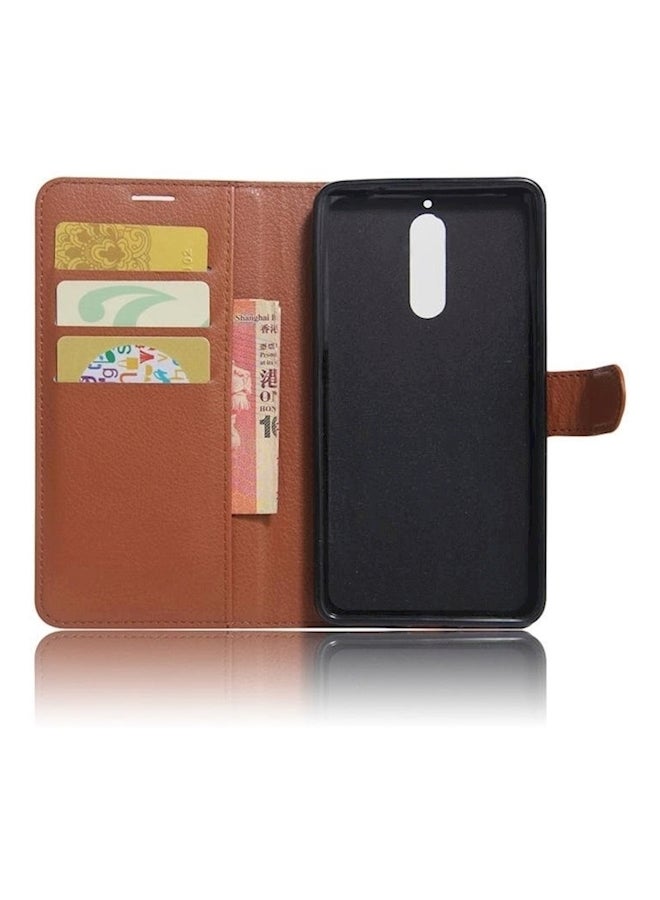 PU Leather Wallet Stand Card Flip Case Cover For Huawei Mate 9 Pro Brown  - Image 2