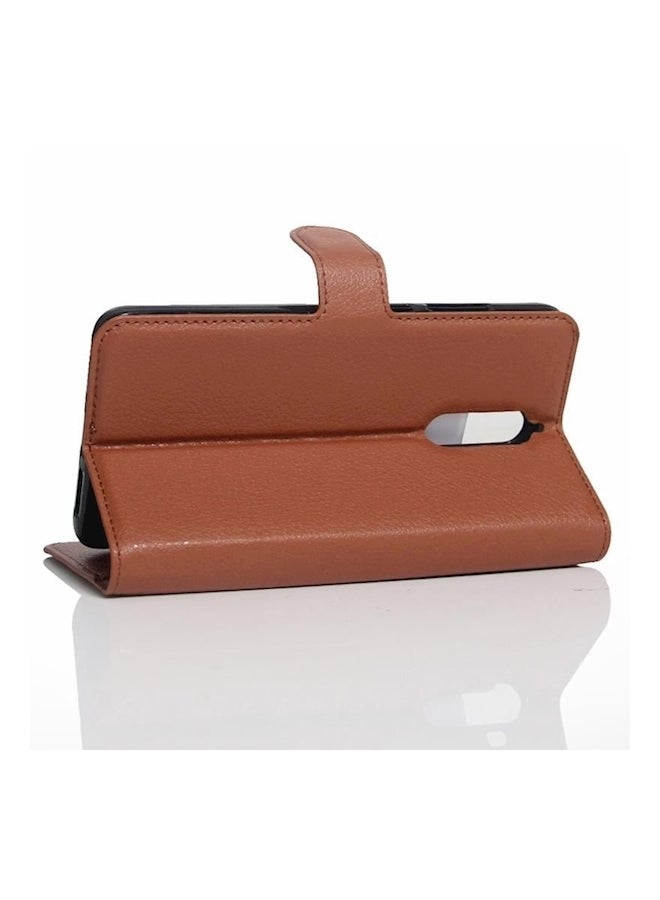 PU Leather Wallet Stand Card Flip Case Cover For Huawei Mate 9 Pro Brown  - Image 4