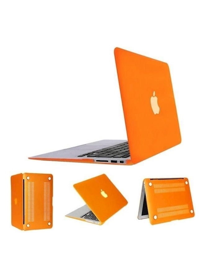 Rubber Coated Soft Touch Finish Case Cover For Apple Macbook Air 13 Inch Orange  - Image 3