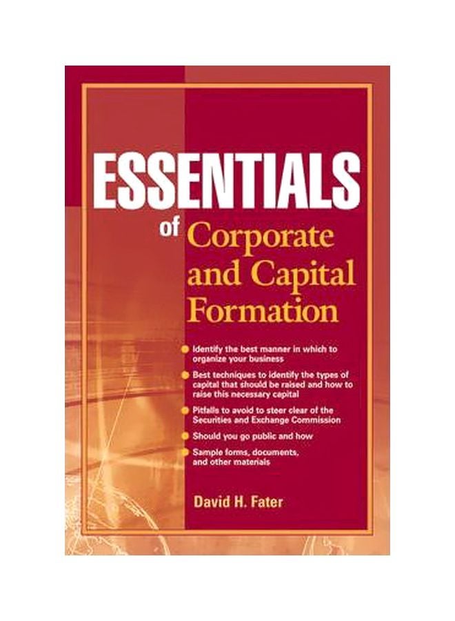 Essentials Of Corporate And Capital Formation Paperback English by David H. Fater - 2-Feb-10