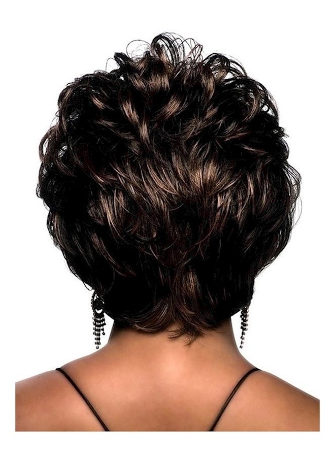 Short Curly Hair Wig Brown - Image 2