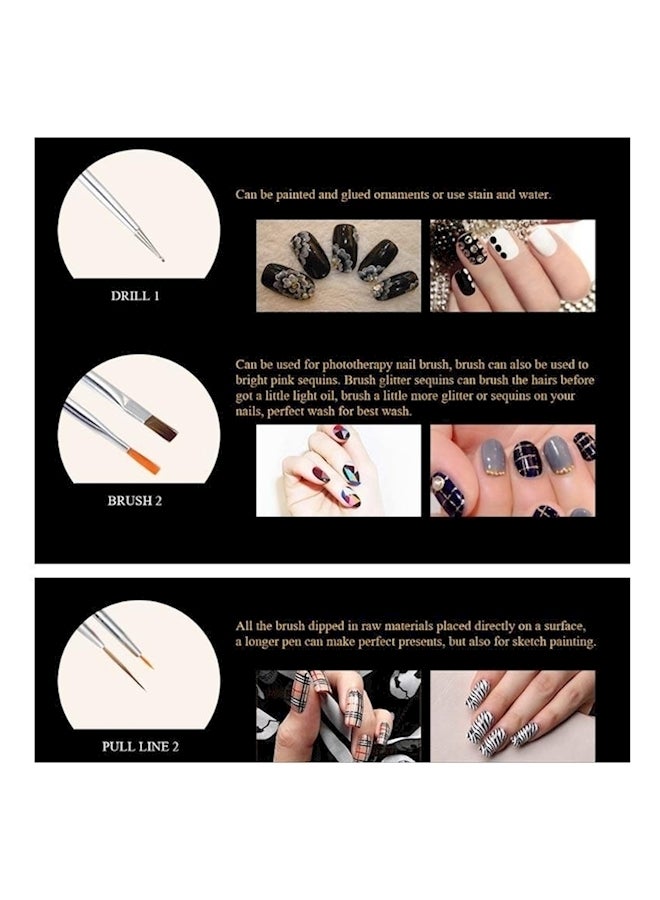 20-Piece Nail Art Design Set Multicolour - Image 2