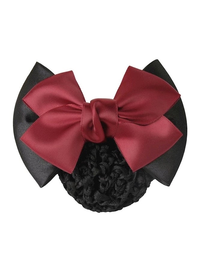 Flower Designed Hair Net Black/Red