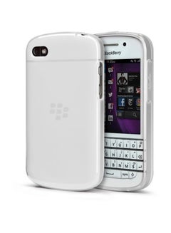 Protective Case Cover For BlackBerry Q10 With Screen Protector White