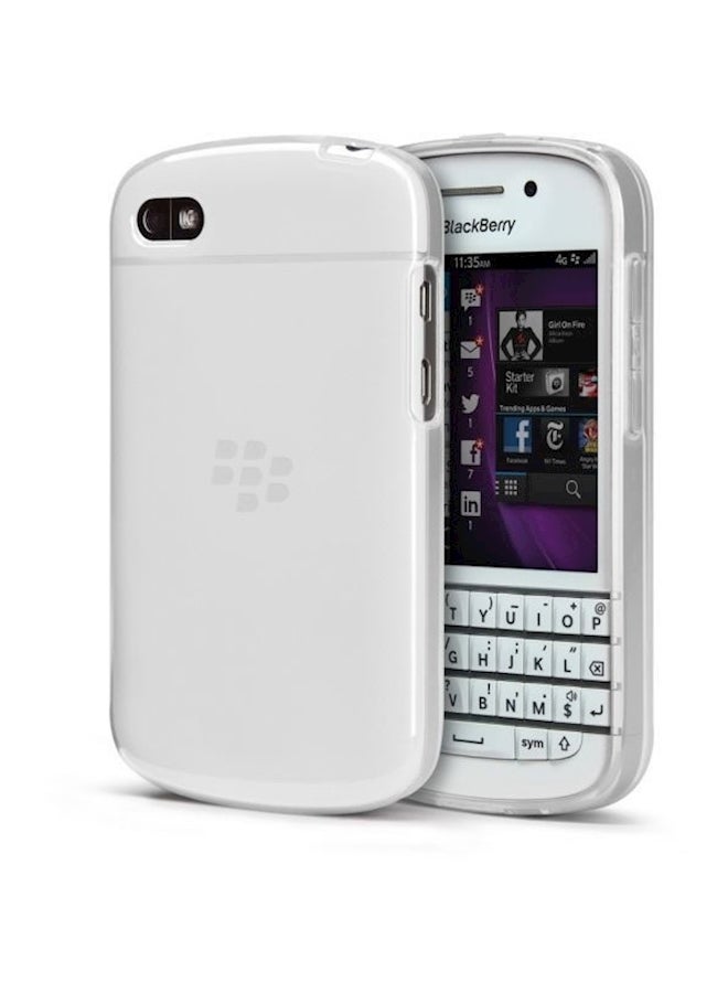Generic - Protective Case Cover For BlackBerry Q10 With Screen Protector White - Image 1