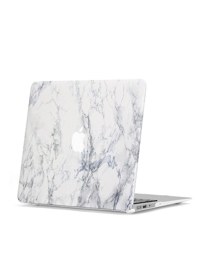 Soft Touch Plastic Hard Body Case Cover For Apple Macbook Air 13/13.3 Inch White/Black  - Image 1