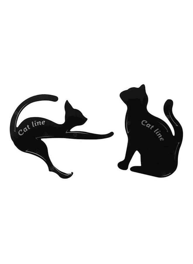 طقم استنسل 2 في 1 على شكل قطة لتحديد العيون أسود - Image 1