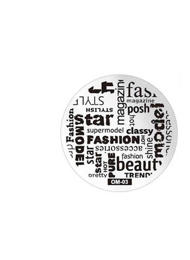 Nail Art Stamp Plate Black/White