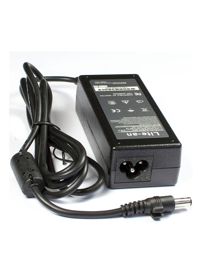 Laptop Charging AC Adapter For Samsung NP-R40E002/SEG Black