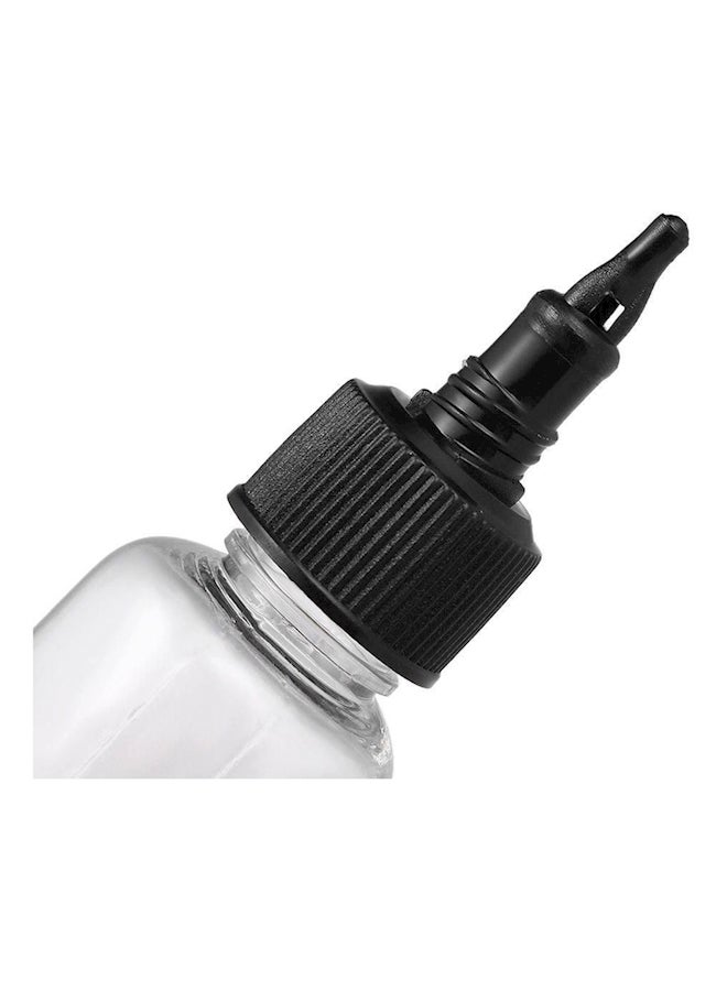 Generic - 10-Piece Empty Tattoo Ink Pigment Bottles With Twist Cap Clear/Black - Image 1
