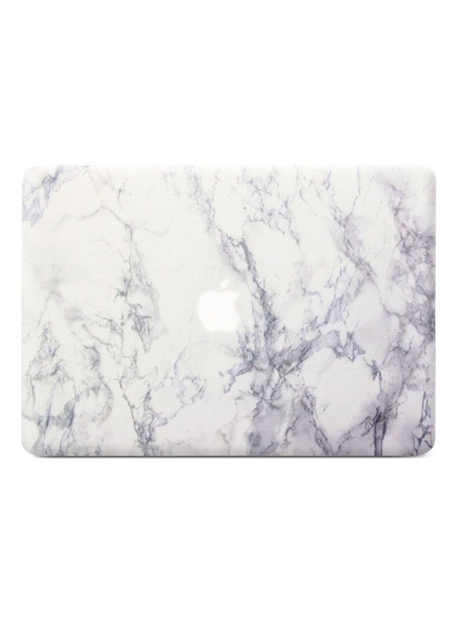 Marble Patterned Rubber Coated Case For Macbook Pro With Retina Display 13 Inch Grey  - Image 2
