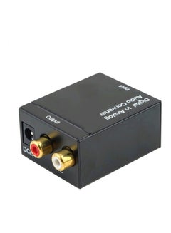 Digital To Analog Optical RCA Converter/Adapter Black
