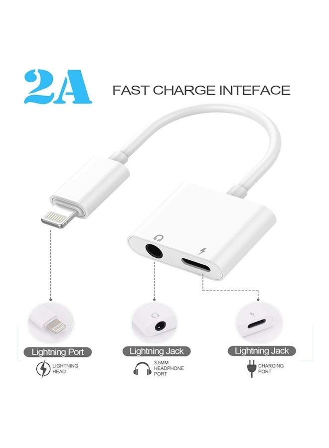 Headphone Jack Adapter For iPhone White  - Image 1
