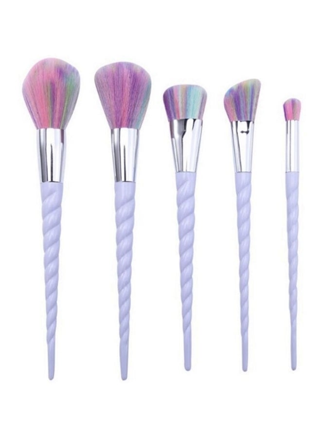 5-Piece Professional Makeup Brush Set White - Image 1