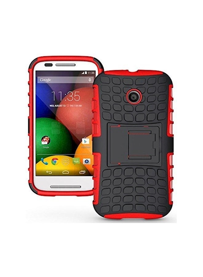 Flip Case Cover For Motorola Moto E Xt1022 Red/Black  - Image 1