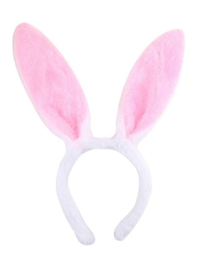 Generic Rabbit Bunny Ear Headband Pink/White