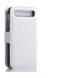 Leather Protective Case Cover For BlackBerry Classic Q20 White