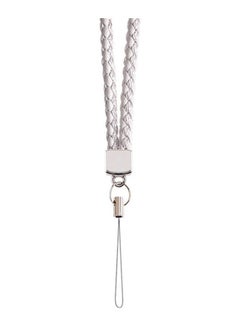 Hand Wrist Lanyard Strap Braided Case Cover For Camera/Purse/Keychain/Ipod/Psp/Wii/Usb Drives White
