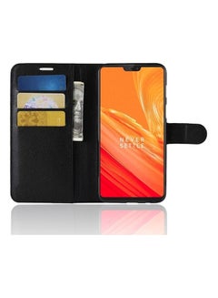 Leather Case Cover For Oneplus 6 Black
