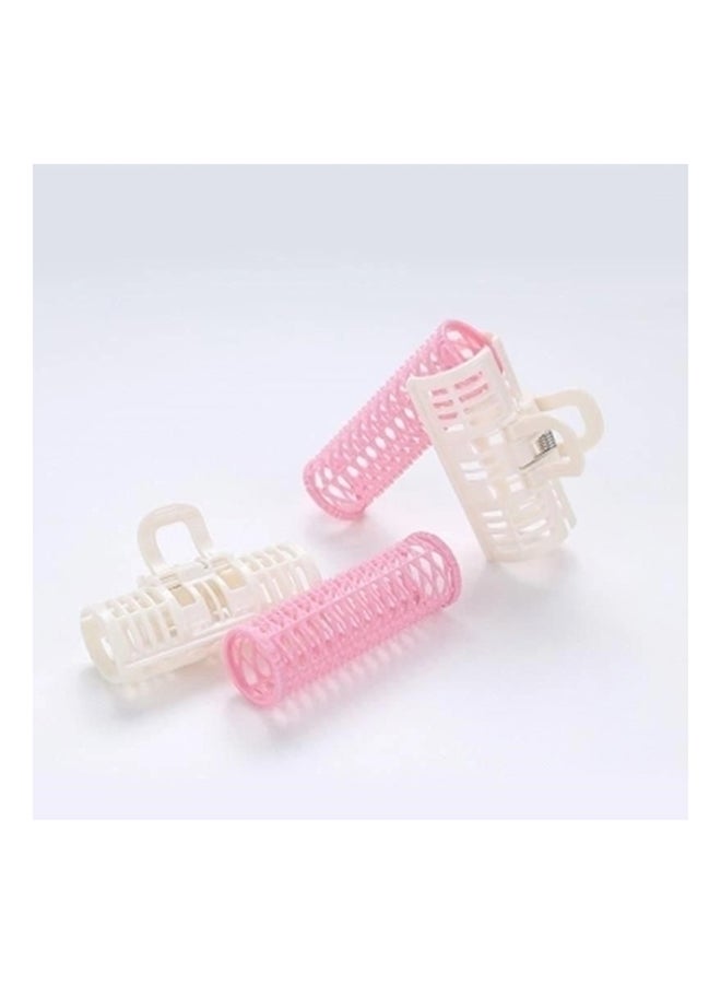 2-Piece Foam Hair Curlers Twist Tool Pink/White - Image 1