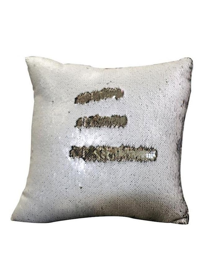 Reversible Sequined Cushion Cover Silver/Gold