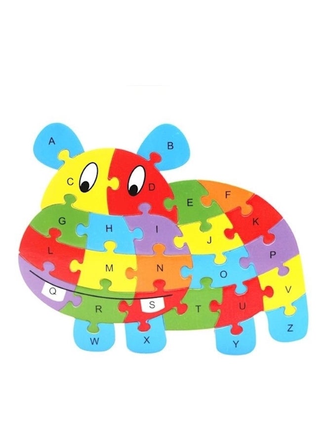 بازل بتصميم فيل مكون من 26 حرف