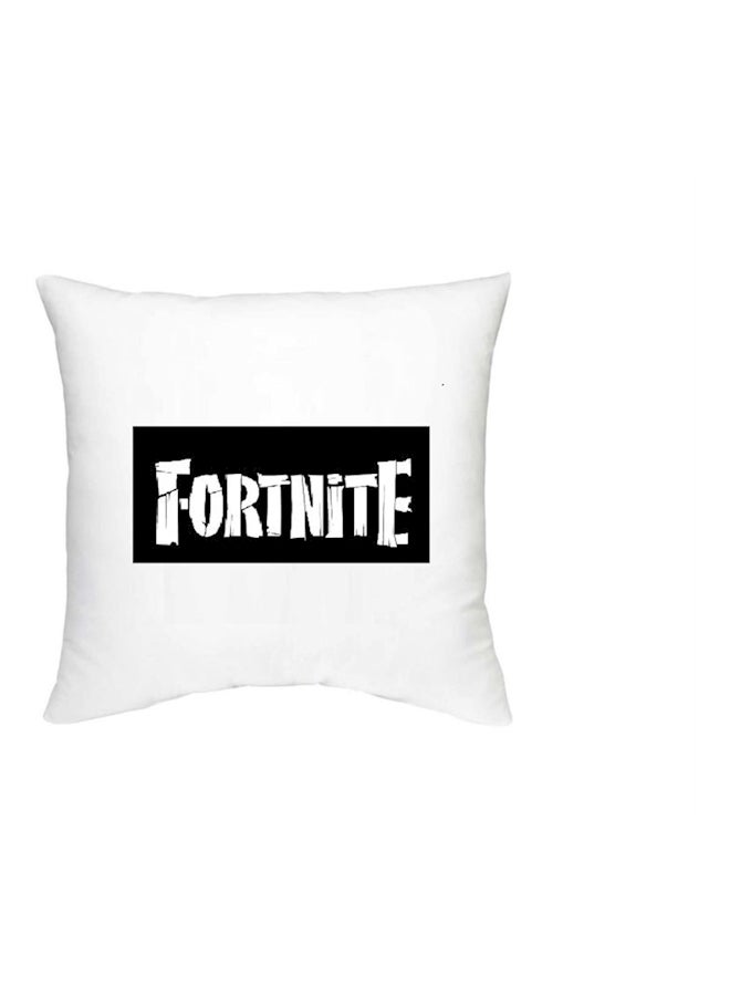 غطاء وسادة ديكور للتزيين بطبعة مستوحاة من لعبة "Fortnite" أبيض/ أسود