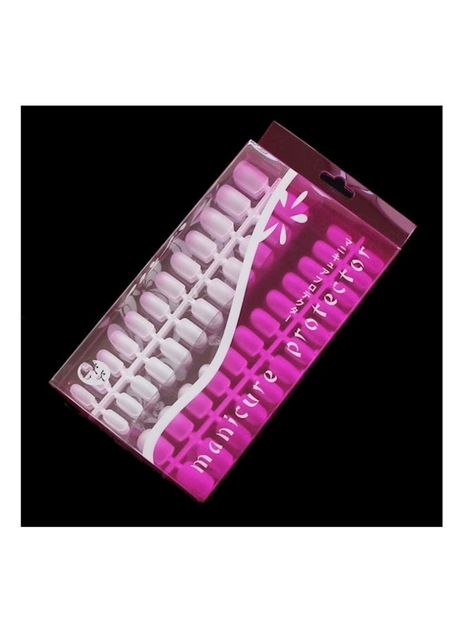 288-Piece False Nails Stickers White - Image 2