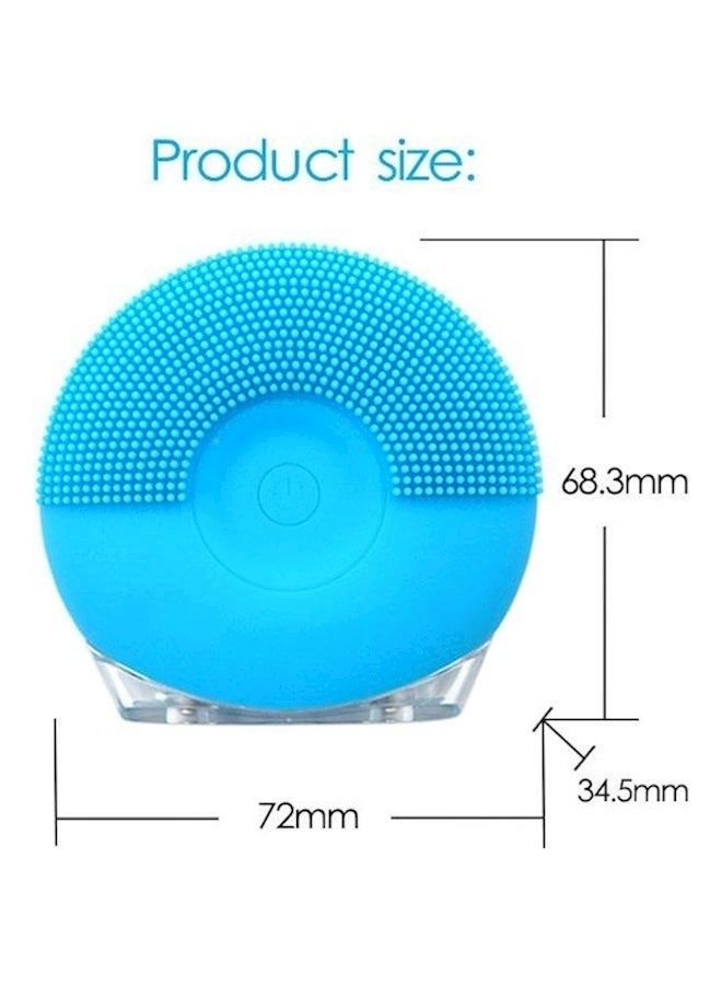 Dual Action Facial Cleansing Brush Blue - Image 3