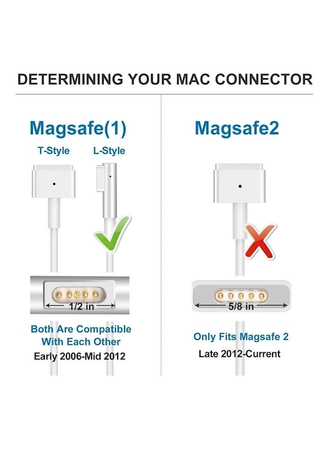 Generic - Replacement AC Charging Adapter For Apple Macbook Pro 13-Inch White - Image 1