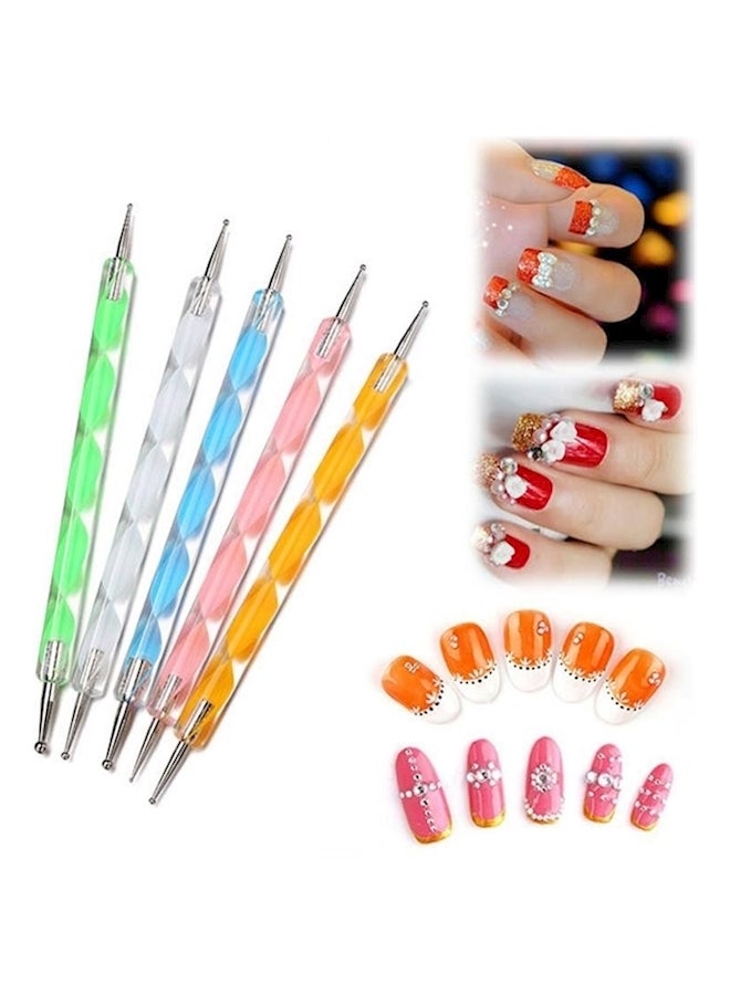 طقم فراشي تزيين الأظافر من 20 قطعة أسود - Image 3