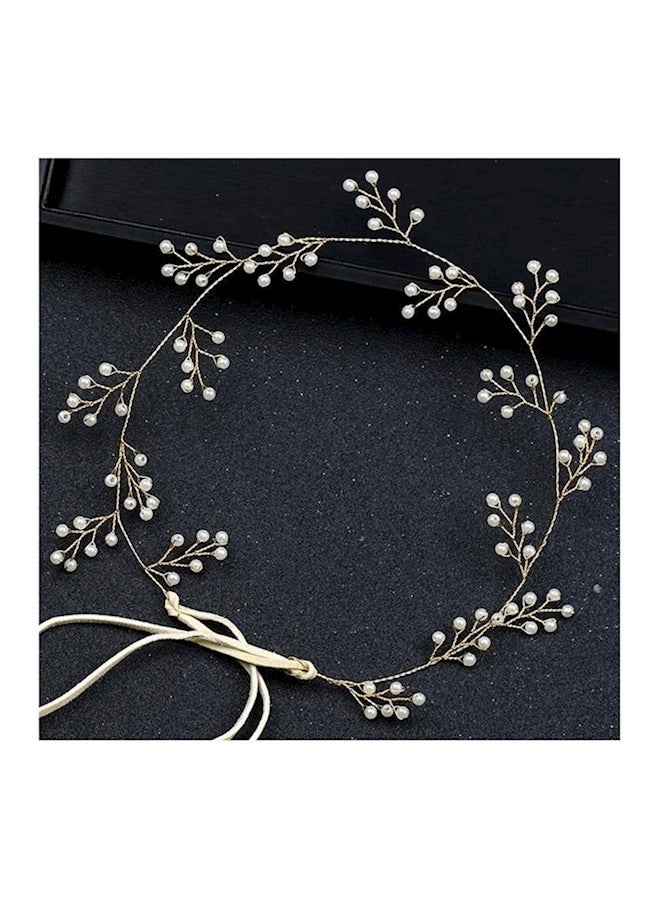 Crystal Studded Leaf Girl Tiara  - Image 3