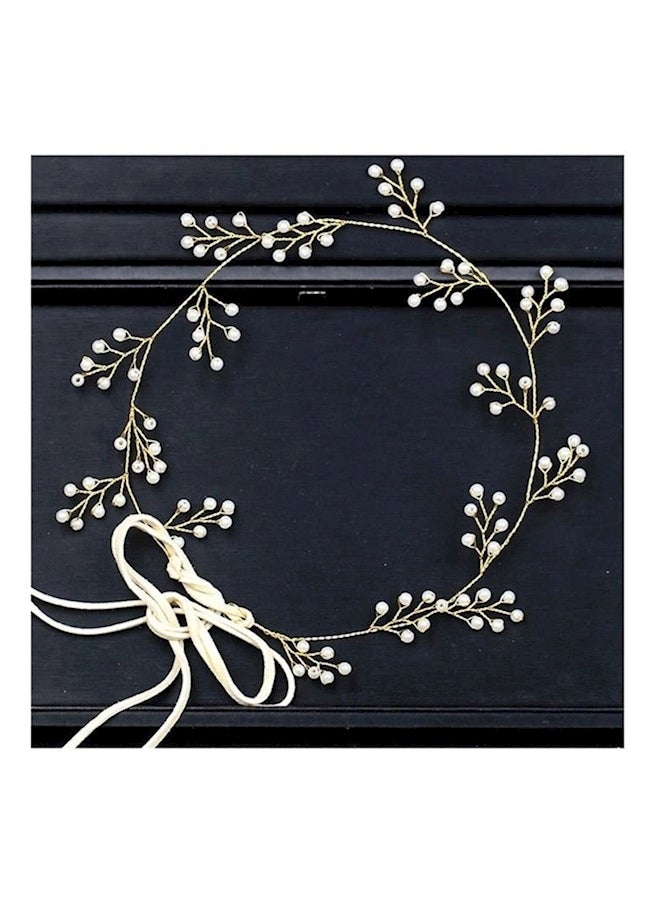 Crystal Studded Leaf Girl Tiara  - Image 1