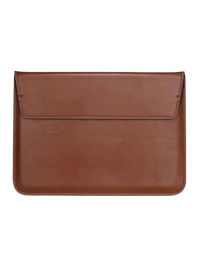 حافظة لابتوب بتصميم مغلف لجهاز أبل ماك بوك آير 11 مقاس 11.6 بوصة بني - Image 1