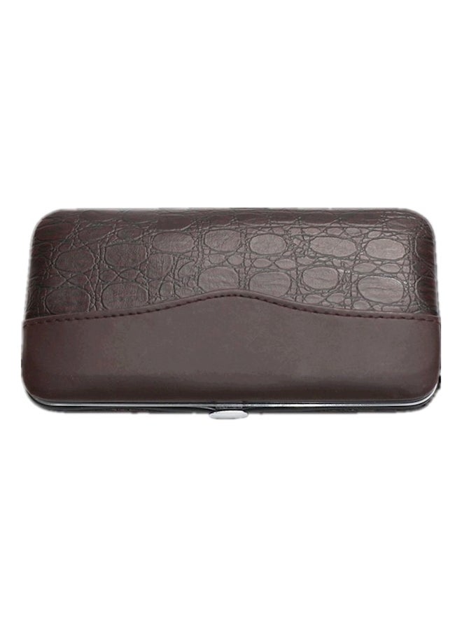 طقم أدوات قص الأظافر مكون من 12 قطعة بني - Image 4