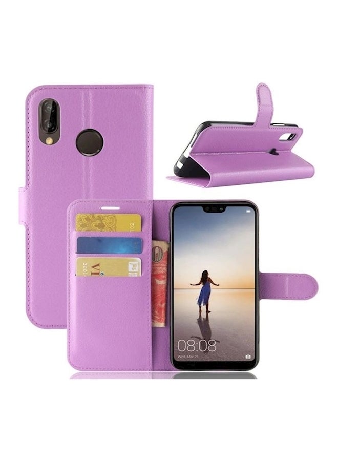 Flip cover for Huawei Nove 3 Lady stand Leather Case shockproof cover with Card Slots and Wallet Purple  - Image 1
