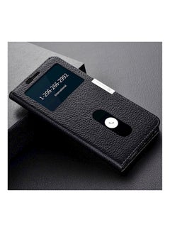 Leather Flip Case Cover For OnePlus 5T Black