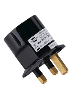 Brennenstuhl 2-Pin To 3-Pin Travel Adapter Black  - Image 1