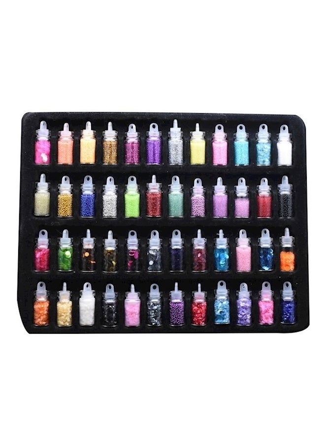 48 Boxes 3D Laser Nail Art Tip Sticker Multicolour - Image 1