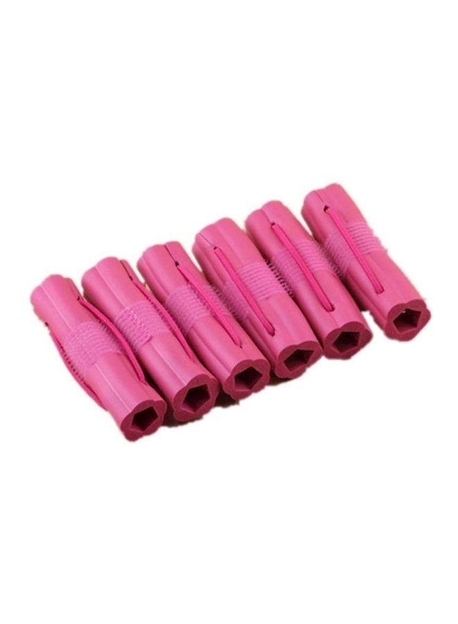 6-Piece Curling Rollers Pink - Image 1