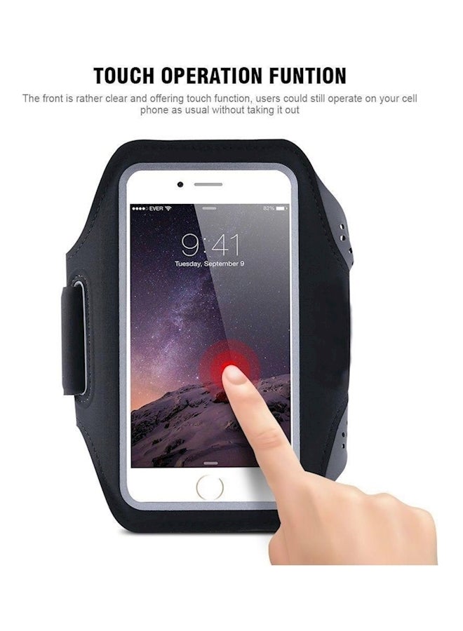 Gym Running Jogging Sports Armband Exercise Case Cover Sport Arm Band For iPhone 8 Black - Image 1