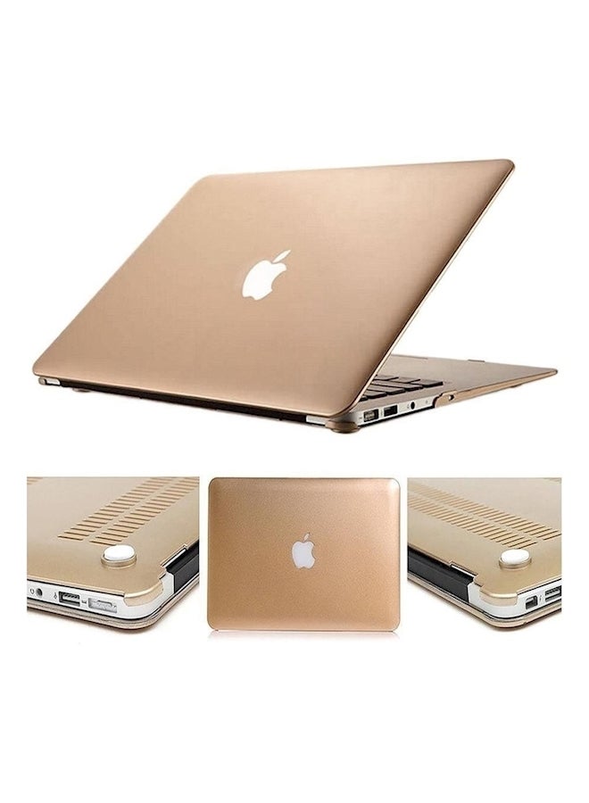 For Apple Macbook Retina 15 Inch 15.4 Inch Inch Latest Rubber Coated Soft Touch Finish Case Coveren [Awdsales] Beige  - Image 1