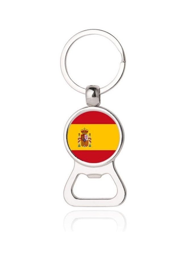 Beer Bottle Opener Keychains World Cup Football With Flag Fans Souvenir(Spain)