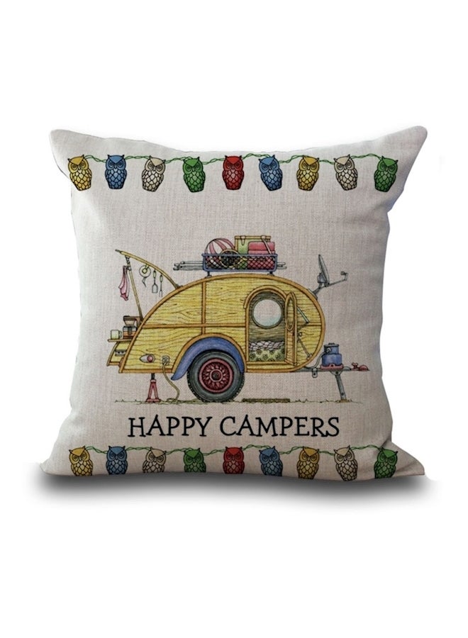 Decorative Cushion Cover Grey/Yellow/Black