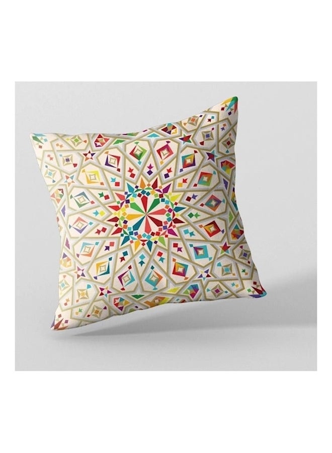 Printed Cushion Cover Beige/Green/Red - Image 1