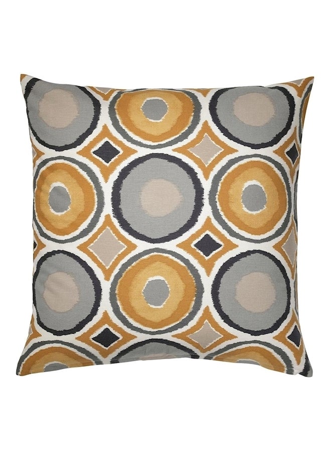 Printed Cushion Cover Beige/White/Grey 50x50cm - Image 1