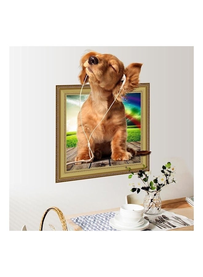 3D Animal Picture Frame Wall Sticker Multicolour 50x40cm  - Image 1