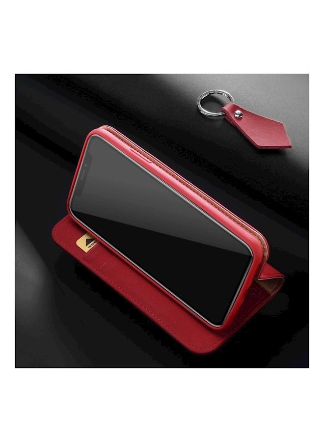 Flip Case Cover For Apple iPhone XS/X Red  - Image 1