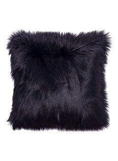 Soft Fur Cushion With Filling Polyester Black 40x40centimeter
